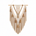 Arazzo da parete in macramè 50 x 100 cm cotone beige/marrone stile bohémien