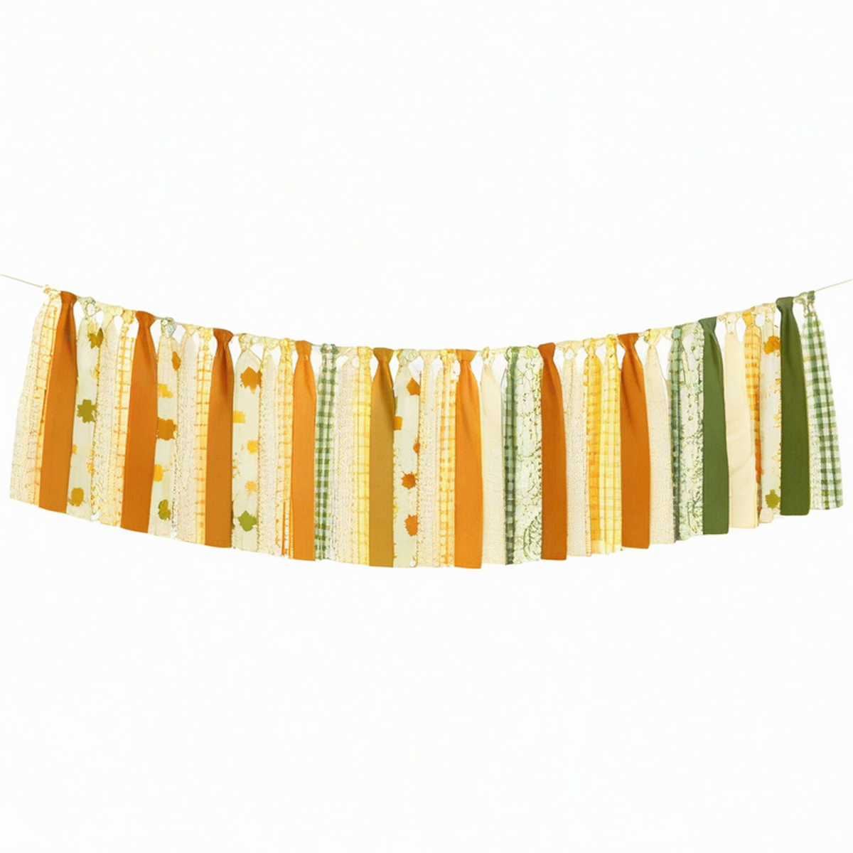 Ghirlanda decorativa in tessuto 150 x 30 cm multicolore stile autunnale